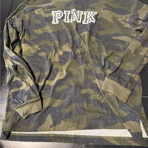 PINK Victoria's Secret Camouflage Long Sleeve size large